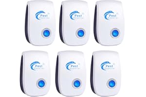 PUTAII Repelente Ultrasónico de Plagas, 6 Pack Electrónico Repelente Mosquitos Insectos Repelente Ultrasónico Mosquitos para Insectos, Ratones, Mosquitos, cucarachas, arañas, Hormigas