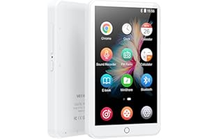 MECHEN Lettore MP3 con Bluetooth WIFI, Schermo Tattile da 4 Pollici, Lettore MP4 Android, Altoparlante Integrato, HiByMusic, Video, Radio FM, Ebook, Chrome