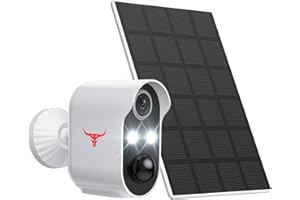 Aiwit 1080p Solar Security Camera, Wireless Indoor/Outdoor Surveillance Bullet Cam, AI Human Detection, Night Vision, 2-Way Audio, Real-Time Alerts, Cloud Storage ((2 Spotlights))