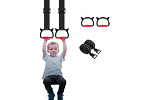 FREHOMEE New Gymnastic Rings,Both for Adults and Kids,Support 360LBS,Home Fitness Equipment for Children, Kid's Indoor Pull-up Bar for Stretching and Height Increase…