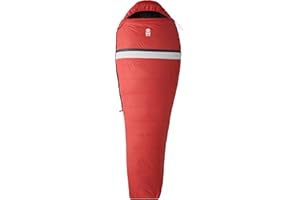 Wilsa Outdoor Sac de Couchage Duvet 5° Sarcophage 215x80 cm Rouge/Noir, KL 250 104022 Droit