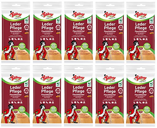 Preisvergleich Produktbild Poliboy - Leder Pflege Tücher - Feuchttücher, 20 Stück - (10er, Feuchttücher)