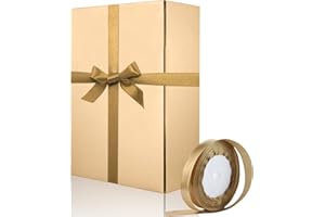 UGBO Caja de Regalo Grande Caja de Regalo Magnética Oro con Tapa Cajas de Cartón para Regalo Plegable Caja de Regalo de Reutilizable Creative Box para Cumpleaños Navidad día de San Valentín