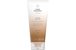 FOUR REASONS Color Mask - Toffee - (27 Colors) Toning Treatment, Color Depositing Conditioner, Tone & Enhance Color-Treated Hair - Semi Permanent Hair Dye, Vegan and Cruelty-Free, 6.76 fl oz