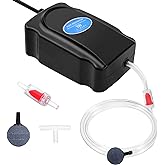 Flintronic Air Pump for Aquariums, 3W Oxygen Pump with Air Stones and 1.5 m | 1.5 m Hose, Portable Air Pump Aquarium, Strong