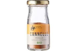 ALBERT MÉNÈS LA CARAVANES DES EPICES BIO - Cannelle Moulue - 25 Grammes - 100% naturel. sans colorant ni conservateur - Flacon en verre - PropriétàAntioxydante. stabilise la glycémie