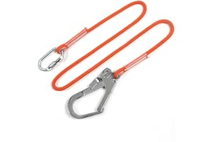 DOMYFIT Lanière de sécurité professionnelle en nylon avec crochet - harnais d’escalade de haute résistance et anti-chute