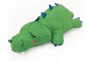 ZippyPaws Snooziez z Shhhqueaker - zabawka dla psa aligatora z cichymi piszczącymi, cicha zabawka dla szczeniaka dla psów chłopców i suczek, prezent dla małych pluszowych psów