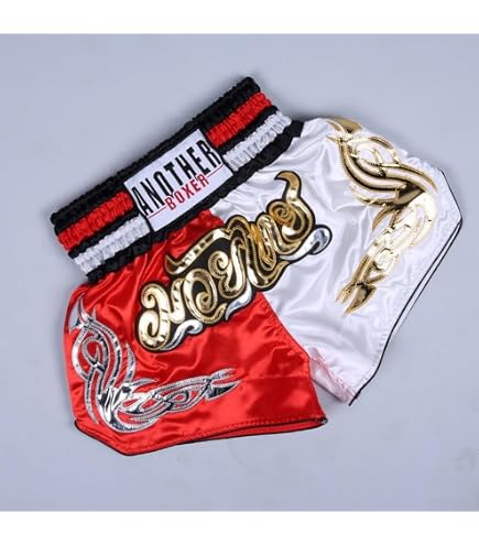 Pantaloncini Da Muay Thai Anotherboxer – Traspiranti, Elastico In Vita, Unisex – Per MMA E Kickboxing