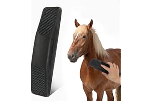 Caballo Cepillo Waldspring Cepillo para Caballos, Cepillo Caballos Goma, Cepillo Limpieza Caballo, Horses Grooming Brush, Peine de Masaje para Caballos para Caballos/Vacas/Ovejas/Perros, 22*6*2.5cm