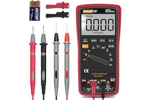 COMFORTY Multimètre numérique à plage automatique, Voltmètre Multifonctions 6000 Comptes Multimètre portable avec écran LCD Mesure La Tension CA/CC, Courant CC, Résistance, Continuité, Diode