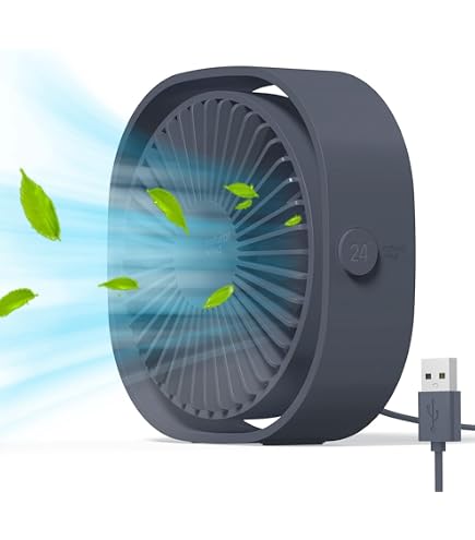 Mini Ventilatore Portatile USB da Tavolo, Piccolo Ventilatore Tascabile a 5 Velocità con Base, Ventilatore da Scrivania Pieghevole | Leroy Merlin