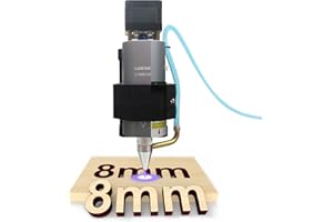 LASER TREE CNC 3018 Kit de module laser, Tête laser de puissance optique 10W avec air assist, Module de gravure laser à distance focale fixe 45mm, Compatible avec la machine CNC 3018, 12V