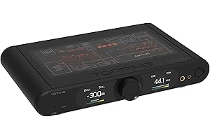 KGUSS TOPPING DX9 DAC NFCA Headphone amp - AK4499EQ Flagship DAC, hybrid relay volume control, 6-channel discrete NFCA high-performance (Black,15th Anniversary)