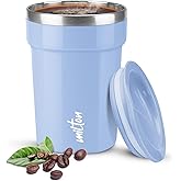 MILTON Cool Touch Deccan Coffee Mug 350 Double Walled 330 ml Inner Stainless Steel Tea Mug with Lid, Coffee Mug Travel Tea Cu