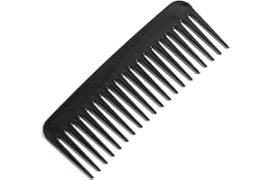 luoshaPUCY Peine Puas Anchas, Peine de Dientes Anchos, Dentado Grueso, Grueso Peine del Pelo Antiestático para Barberos, Peinado para Hombres y Mujeres(Negro)