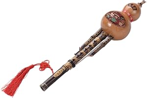 Wakects Hulusi C Key Clave C Key Negro, Flauta de Bambú con Aleación, Tono Suave de Flauta, Instrumento Tradicional