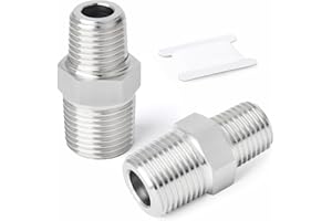 ERGAOBOY Lot de 2 raccords hexagonaux de réduction mâle BSP 1,27 cm x 1/4