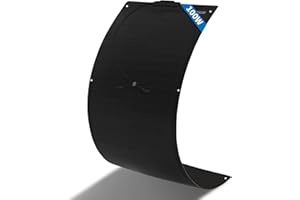FIREFLY ENERGY Panneau Solaire Flexible 100W Modules Solaires Panneau Photovoltaïque Monocristallin, 12V Hors Réseau pour Camping-car, Caravane, Bateaux, Toits, Camping, Bateaux,Toits