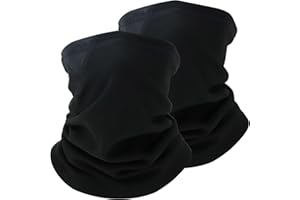 Shecret Pack 2 Bufandas Tubulares de Invierno Térmicas, Braga de Cuello para Hombre y Mujer, Bufanda Tubo Elástica, Braga de Cuello a Prueba de Viento para Correr, Senderismo, Ciclismo, Esquí, Moto