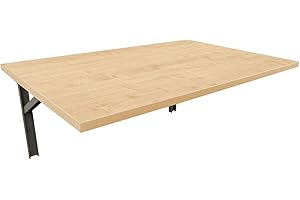 ‎AKKE mikon 80x60 Wandtisch Wandklapptisch Küchentisch Schreibtisch Esstisch Klapptisch Esstisch Wandtisch Küchentisch Schreibtisch Kinderschreibtisch Bartisch Computertisch | Ahorn