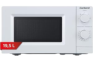 Corberó - Mikrovågsugn i vit serie | CMICM250W | 19,5 l | 700 W | 5 effektnivåer | avfrostningsfunktion | tryckknapp