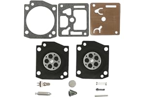 ZAMDOE Vergaser-Reparatursatz Membrandichtungssatz für Husqvarna 340 346 346XP 353 350 351 357 359 C3EL17 C3EL18 für Zama RB-122 RB-153 RB-122 Kettensägenteile Nadel