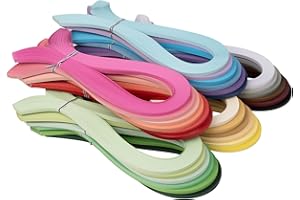 YURROAD Quilling Paper, 3960 Strips, 33 Colors, 5mm x 54cm Quilling Paper Set, Paper Quilling Strips for Beginner Making Quilling Crafts, Quilling Paper 5mm, 33 Packs