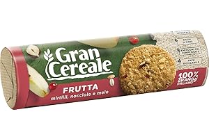 Gran Cereale Biscotti Gran Cereale alla Frutta, Biscotti dal Gusto Pieno Ricchi di Fibra e Fosforo - 250 g