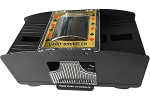 Dellefuture Automatic Card Shuffler Machine, Bridge Game Electric Playing Card Shuffler Automatic Poker Shuffling Machine Black