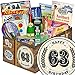 Produktbild 63. Geburtstagsgeschenke | Spezialitäten Korb | Geschenk Box | Ostpaket | Geschenke zum 63 Geburtstag Mann Deko | mit Rotkäppchen Piccolo Sekt, Pfeffi Likör, Viba und mehr