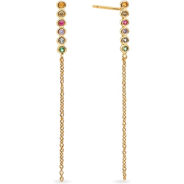 SINGULARU Orecchini Clover A Trifoglio, Ottone Placcato Oro 18Kt Con Cristalli, Gioielli Donna, Regalo