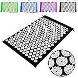Belmalia Acupressure Mat, Massage Mat, Fakir Mat, Relax Mat, Yantra Mat, Yoga Mat, TCM Black