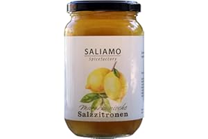 ‎SALIAMO 200g Original marokkanische eingelegte ganze Salzzitronen, afrikanische Delikatesse, nordafrikanische Küche, zu Fisch, Hünchen, Fleisch | Saliamo