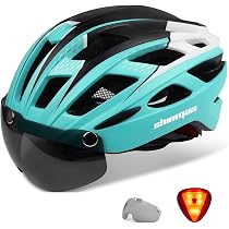 Casque Vélo Shinmax Avec LED - Visière Amovible, Taille 57-62cm | Pour VTT, Route, Homme Et Femme