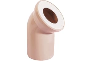 Sanitop-Wingenroth 21642 5 Anschlussbogen für Stand WC | Beige | 45 Grad | WC, Toilette