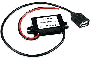 ILantule DC Converter DC 12V / 24V a 5V 3A Convertitori di Potenza Uscita USB Modulo,Auto convertitore trasformatore di potenza,Adattatore Step-down DC-DC Trasformatore Regolatore