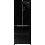 Hoover HMN7182BK Freestanding American Fridge Freezer, Frost Free, 404L Total Capacity, 70.4cm wide, Black