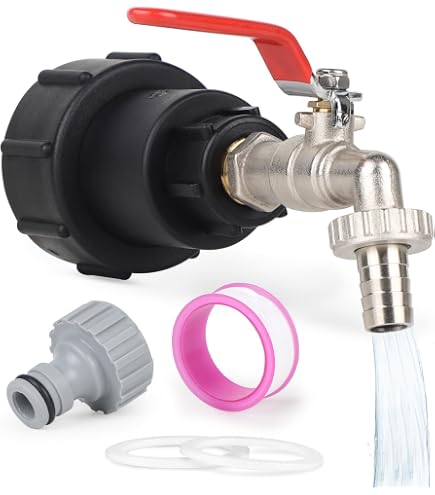 Distanziatore IBC S60 X 6 – Adattatore Per Serbatoio Da 60 Mm, Filettatura Grossa, In PE, Per Acqua Piovana E Contenitori