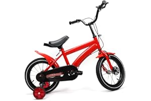 DDZcozy Vélo pour Enfant 14 Pouces Vélo Enfant avec Roues Unisexe 3-6 Ans Enfants Bicyclettes Garçon Fille Vélo Durable Vélo Jockey Frein Enfant Jouets Cadeaux pour Les Filles et Les garçons