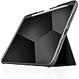 STM DUX PLUS for Apple iPad Pro 11" M4 2024 - Ultra Protective Case, Clear Transparent Back, Military Drop Test Certified w/Apple Pencil Storage, Supports Auto Sleep/Wake Function - Black