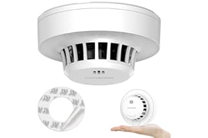 WISUALARM Smoke Alarm 10 Years Lifepan, 5 Years Battery, Smoke alarms for Home, with Replaceable Battery, Fire Alarm Test/Silence Button, Smoke Detector, 85dB, Conforms to EN14604, UKCA (1PCS)