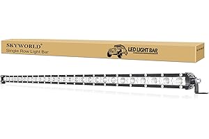 SKYWORLD Phare de Travail 81 cm 150W Slim Barre LED 12V 24V Projecteur LED Voiture Etanche Faisceau Combo Spot et inondation Feux de Travail pour 4x4 Camion Tracteur SUV Bateau, Feux Antibrouillard