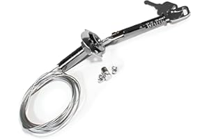 ALIRANTA Garage Notentriegelung mit 2 Schlüsseln – Universelles Notentriegelungsschloss – Langlebige Zinklegierung – Einfacher Zugang bei Stromausfall – 2m Kabel für maximale Flexibilität