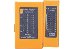 DEANSH Network Cable Tester, HDMI High Definition Digital Cable Tester Portable RJ45 Cable Checker Tracker HDMI and RJ45 Cable Continuity Short Circuit Tester