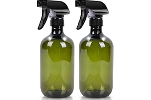 Josteve Cleaning Spray Bottles Hair Water Spray Bottle Plants Mister Sprayer Durable Trigger, Refillable, Clear Plastic 2x 500ml (3Pcs Misting Head) Empty Gardening Atomizer Hair Mister Mist