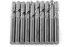 HILITAND 10 stücke Hartmetall Spiralfräser Set Einzel Flöte Fräser Bits CNC Fräser CNC Rotary Grate Set 4mm Schaft
