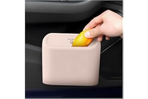 CGEAMDY Pattumiera per Auto Con Coperchio, Cestino Impermeabile Portatile, Scatola Spazzatura Piccola Multifunzione per Auto, Ufficio, Casa (Rosa)