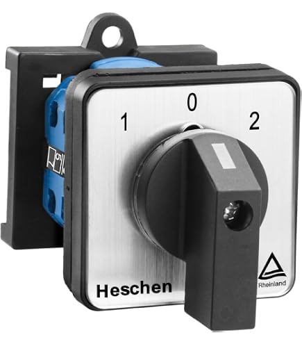 Interrupteur à Cames Heschen SZW26-20 - 3 Positions, 660V 20A, Pour Rail DIN