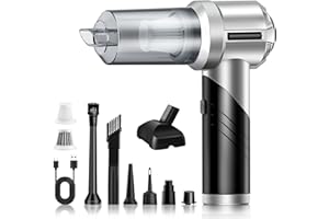 Quilted Northern Handstaubsauger, Akku Handstaubsauger, 3 in 1 Faltbar Auto-Staubsauger, Mini Staubsauger mit Bürstenloser Motor, Nass&Trocken Kabelloser Staubsauger für Auto, Haus, Küche